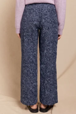 Slowlove Pantalón de jaquard con pinzas Azul marino Best