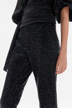 TFP by Tamara Falcó Pantalón de lentejuelas Negro Best