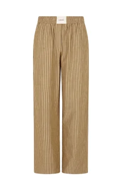 Slowlove Pantalón de rayas pijamero Estampado verde Clearance