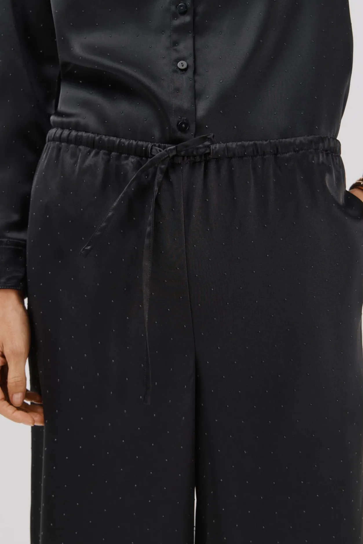 Cortefiel Pantalón de strass Negro Best