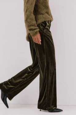 Cortefiel Pantalón de terciopelo Verde New