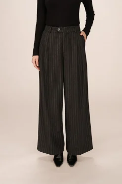 Grace & Mila Pantalón de traje a rayas Gris oscuro Hot