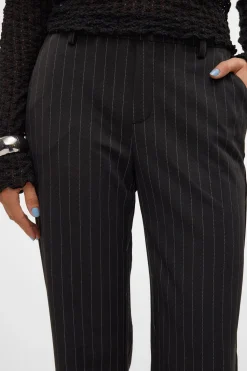 Vero Moda Pantalón de traje raya diplomática Negro Hot