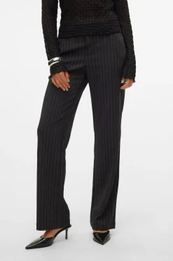 Vero Moda Pantalón de traje raya diplomática Negro Hot