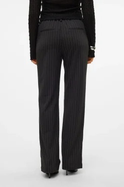 Vero Moda Pantalón de traje raya diplomática Negro Hot