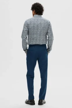 Selected Pantalón de traje Slim Fit Azul Clearance