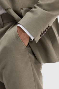 Selected Pantalón de traje Slim Fit confeccionado con lana. Gris Online