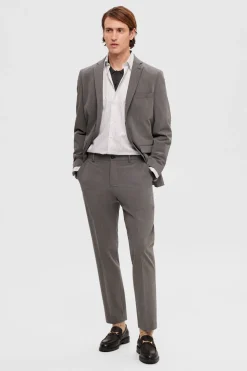 Selected Pantalón de traje slim fit Gris Online