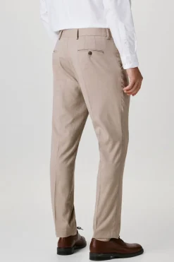 Selected Pantalón de traje Slim Fit con lana Marr&oacute;n