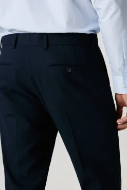 Selected Pantalón de traje Slim Fit con lana Azul marino Clearance