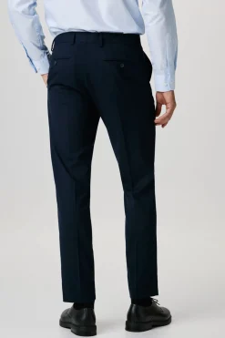 Selected Pantalón de traje Slim Fit con lana Azul marino Clearance