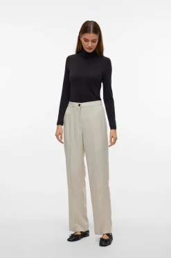 Vero Moda Pantalón de vestir de mujer corte recto Beige Online