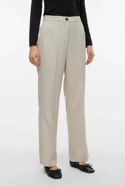 Vero Moda Pantalón de vestir de mujer corte recto Beige Online