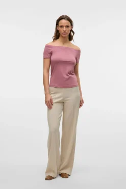 Vero Moda Pantalón de vestir elástico Beige Online