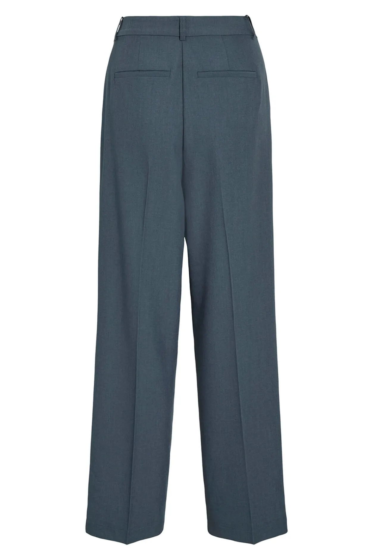 Vila Pantalón de vestir recto con viscosa Azul Sale