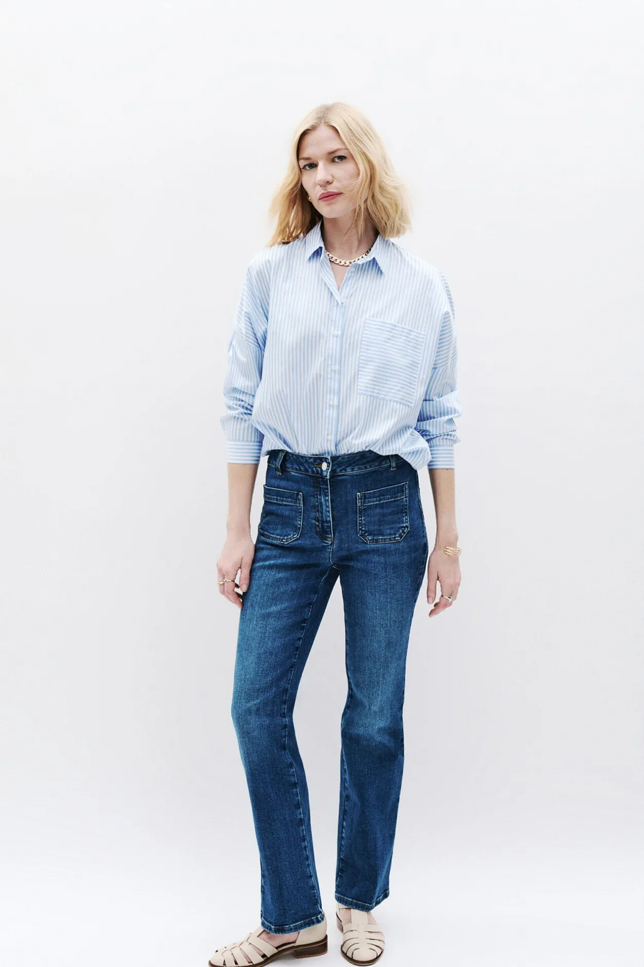 Caroll Pantalón denim clásico Azul