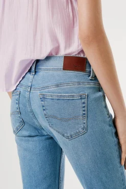 Pepe Jeans Pantalón denim flare tiro bajo Pimlico azul Online