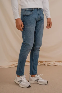Celopman Pantalón Denim Slim Básico azul Discount
