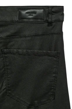 Vero Moda Pantalón efecto encerado Negro Clearance