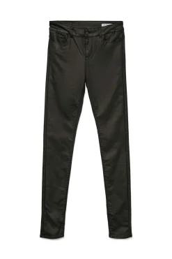 Vero Moda Pantalón efecto encerado Negro Clearance