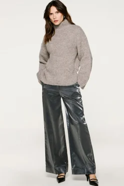 Selected Pantalón efecto metalizado Negro Sale