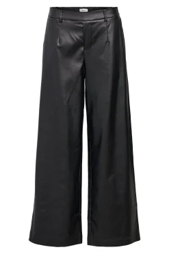 Object Pantalón efecto piel Negro Online