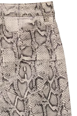 Vero Moda Pantalón efecto piel de serpiente Beige Discount