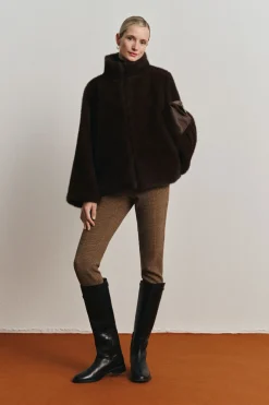 Cortefiel Pantalón elástico confort Estampado marr&oacute;n Hot