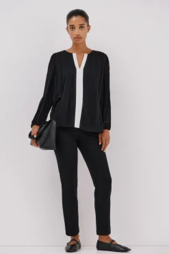 Cortefiel Pantalón elástico confort Negro Clearance