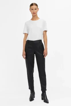 Object Pantalón encerado chino Negro