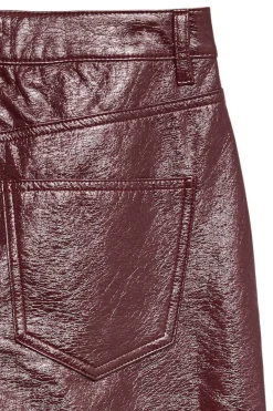 Vero Moda Pantalón encerado efecto brillo Granate New
