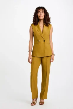 Morgan Pantalón estrecho en pernera Amarillo Sale