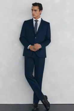 Pedro del Hierro Pantalón estructura bi-stretch slim fit Azul New