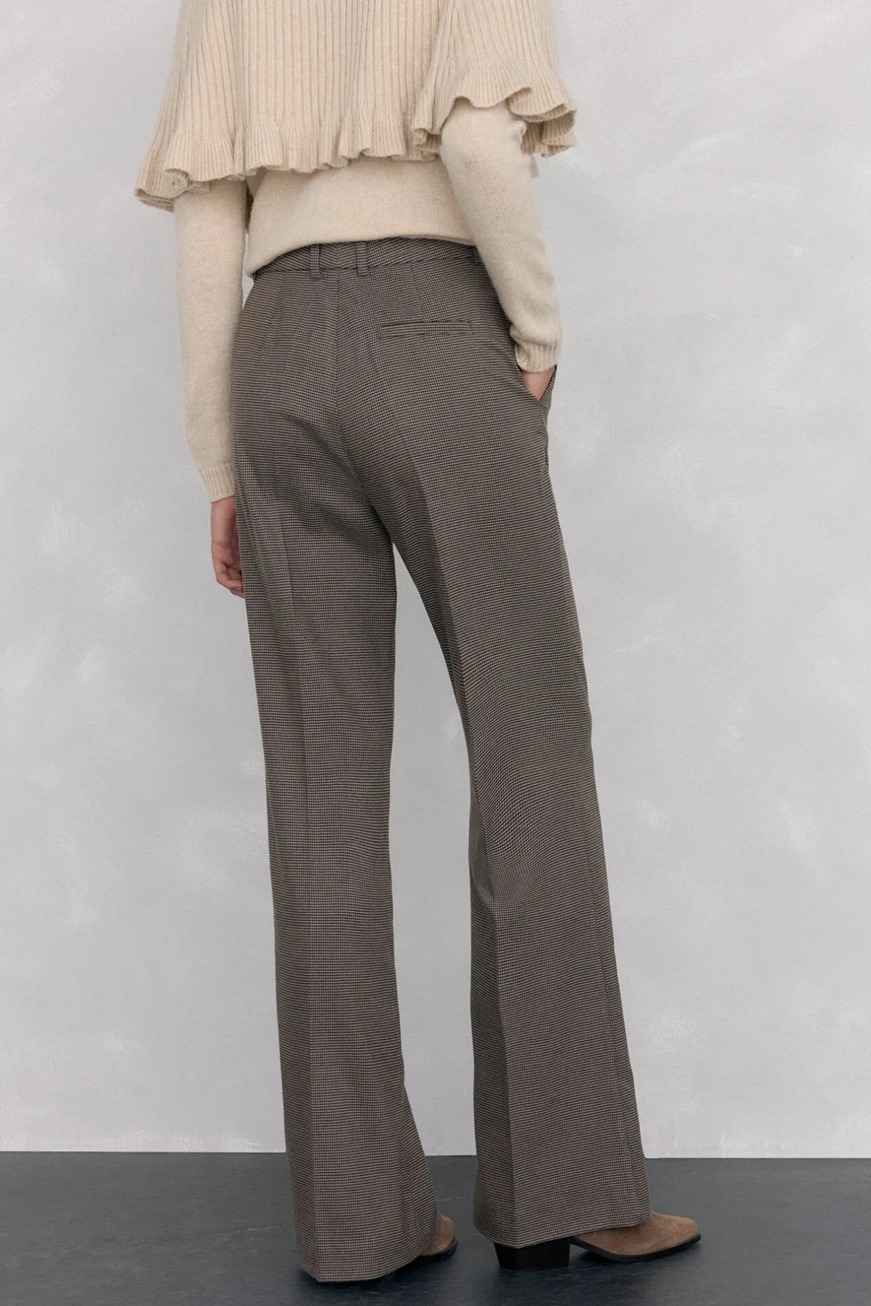 Pedro del Hierro Pantalón flare Marrón Hot