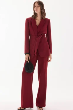 TFP by Tamara Falcó Pantalón flare Burdeos Clearance