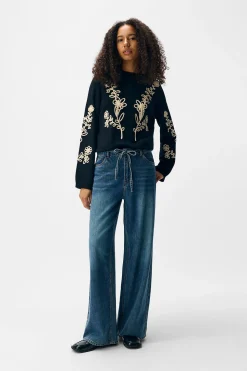 Object Pantalón fluido tencel Azul Discount