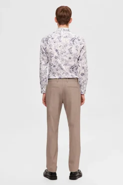 Selected Pantalón formal slim fit. Beige Discount