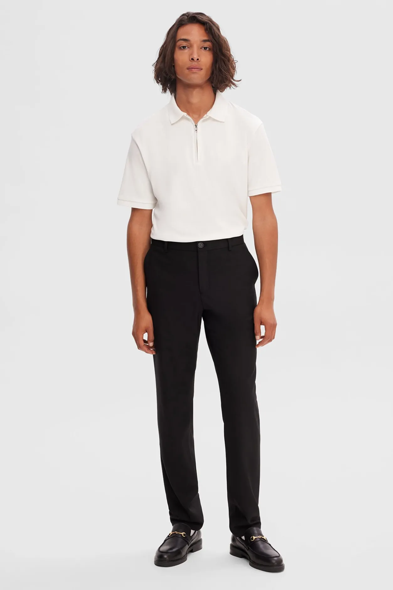 Selected Pantalón formal slim fit. Negro Clearance