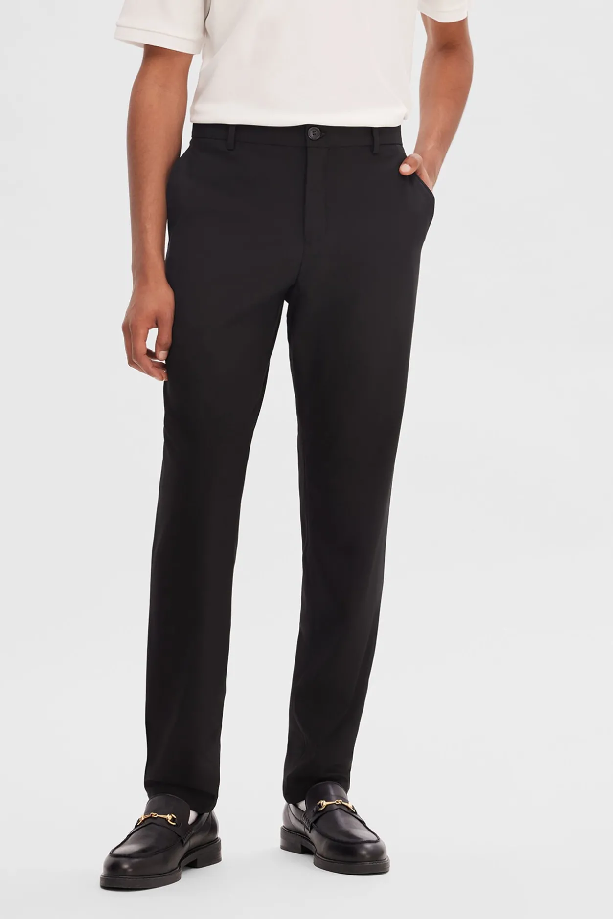 Selected Pantalón formal slim fit. Negro Clearance