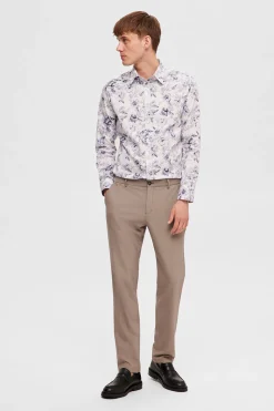 Selected Pantalón formal slim fit. Beige Clearance
