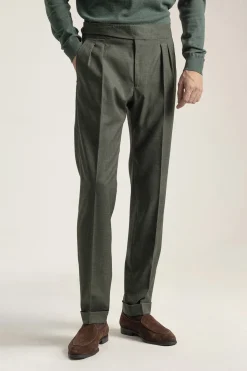 PuroEGO Pantalón gurkha slim fit Verde oscuro Discount