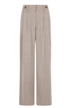 Cortefiel Pantalón largo ancho con pinzas Estampado beige Clearance