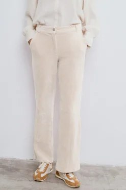 Vila Pantalón largo de pana Beige Discount