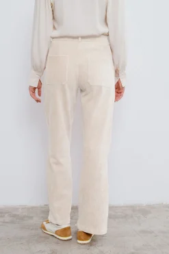 Vila Pantalón largo de pana Beige Discount