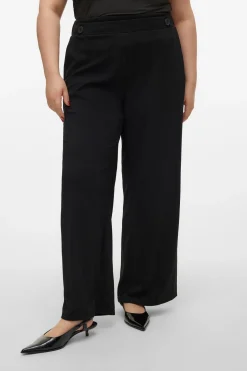 Vero Moda Curve Pantalón largo de pata ancha Curve Negro Best