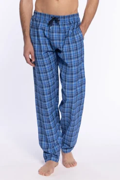 Punto Blanco Pantalón largo de pijama tela Basix azul Hot