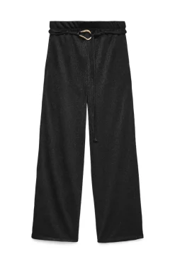 Vero Moda Pantalón largo de punto detalle hebilla Negro New
