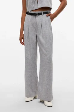 Vero Moda Pantalón largo de traje Gris Hot