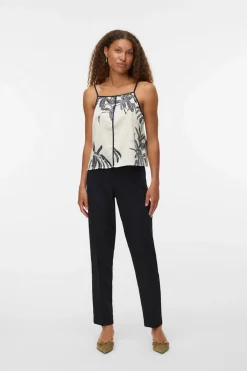 Vero Moda Pantalón largo de vestir Negro Discount