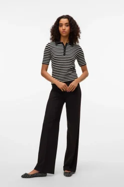 Vero Moda Pantalón largo de vestir Negro Outlet